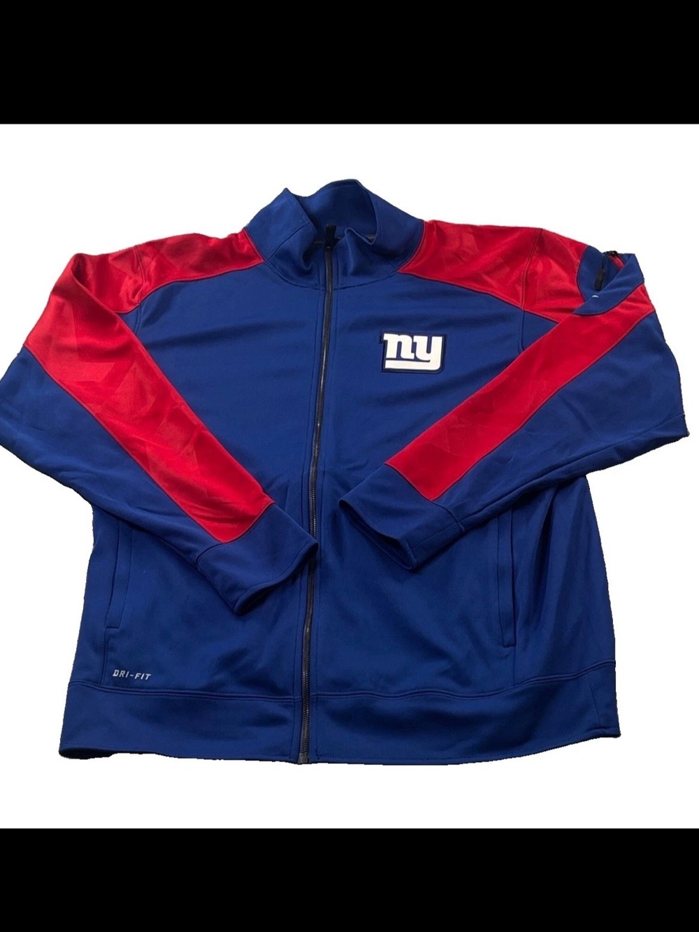Nike Dri Fit On Field New York Giants Full Zip Mens NFL Jacker SZ.L Blue / Red